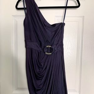 BCBG MAXAZRIA One Shoulder Tulip Skirt Dress